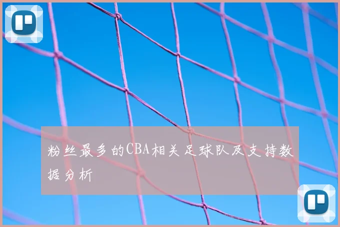 粉丝最多的CBA相关足球队及支持数据分析
